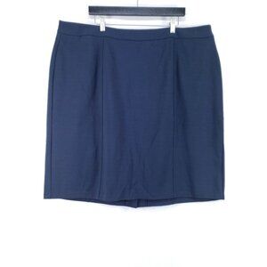 Cato Plus Size Pencil Skirt Womens 26W Blue Stretch Rayon Blend High Rise